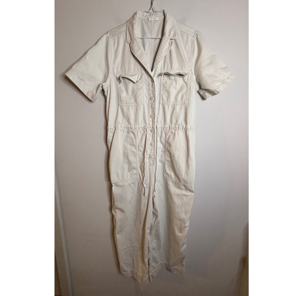Gap Ivory Utility Jumpsuit Women Size 12
